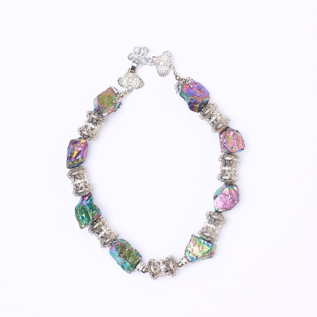 The "Orekelewa" Raw Titanium Quartz Collar