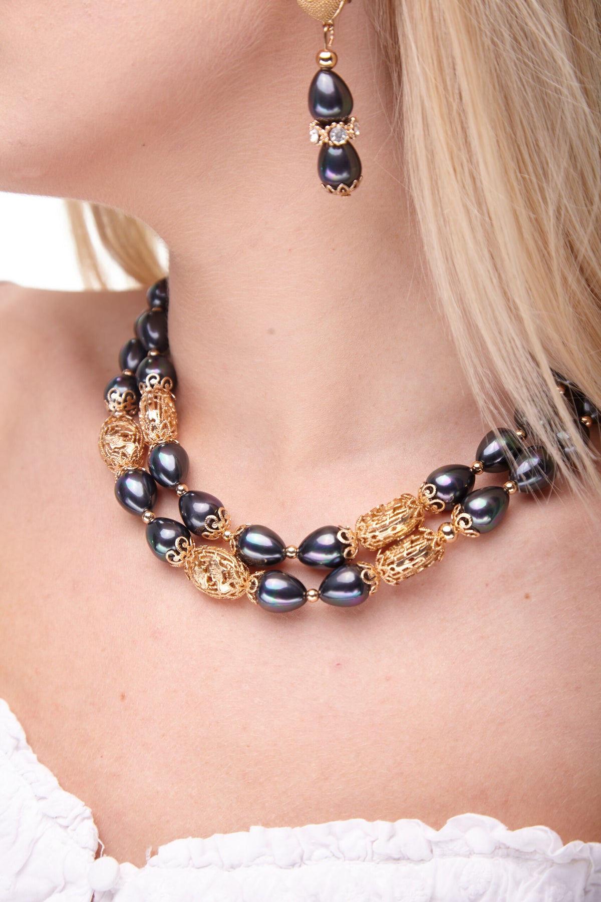 Black Akoya Pearl Necklace