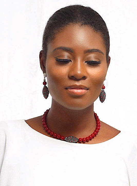 Coral Necklace Set