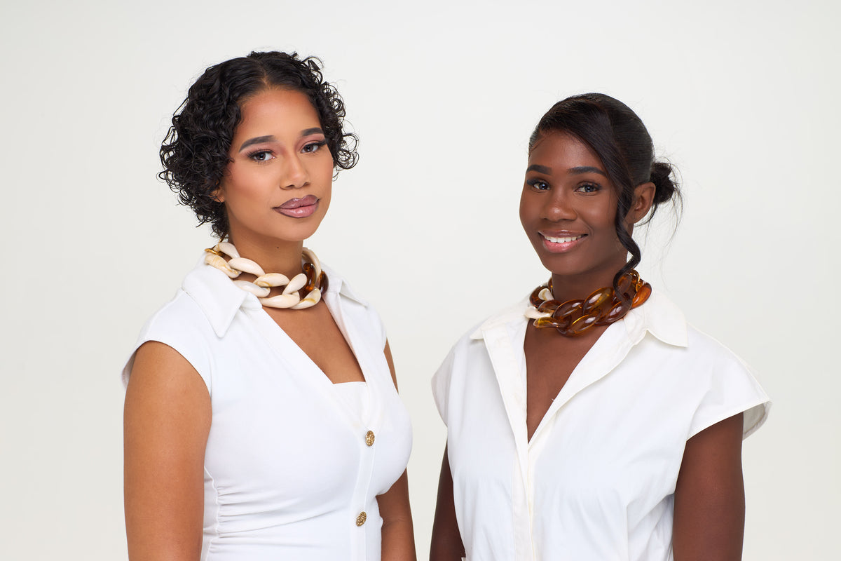 The Amber & Gold Mixed-Link Collar