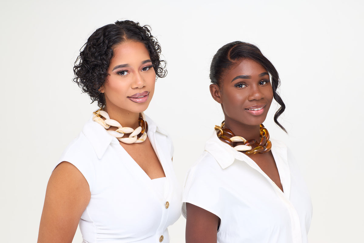 The Amber & Gold Mixed-Link Collar