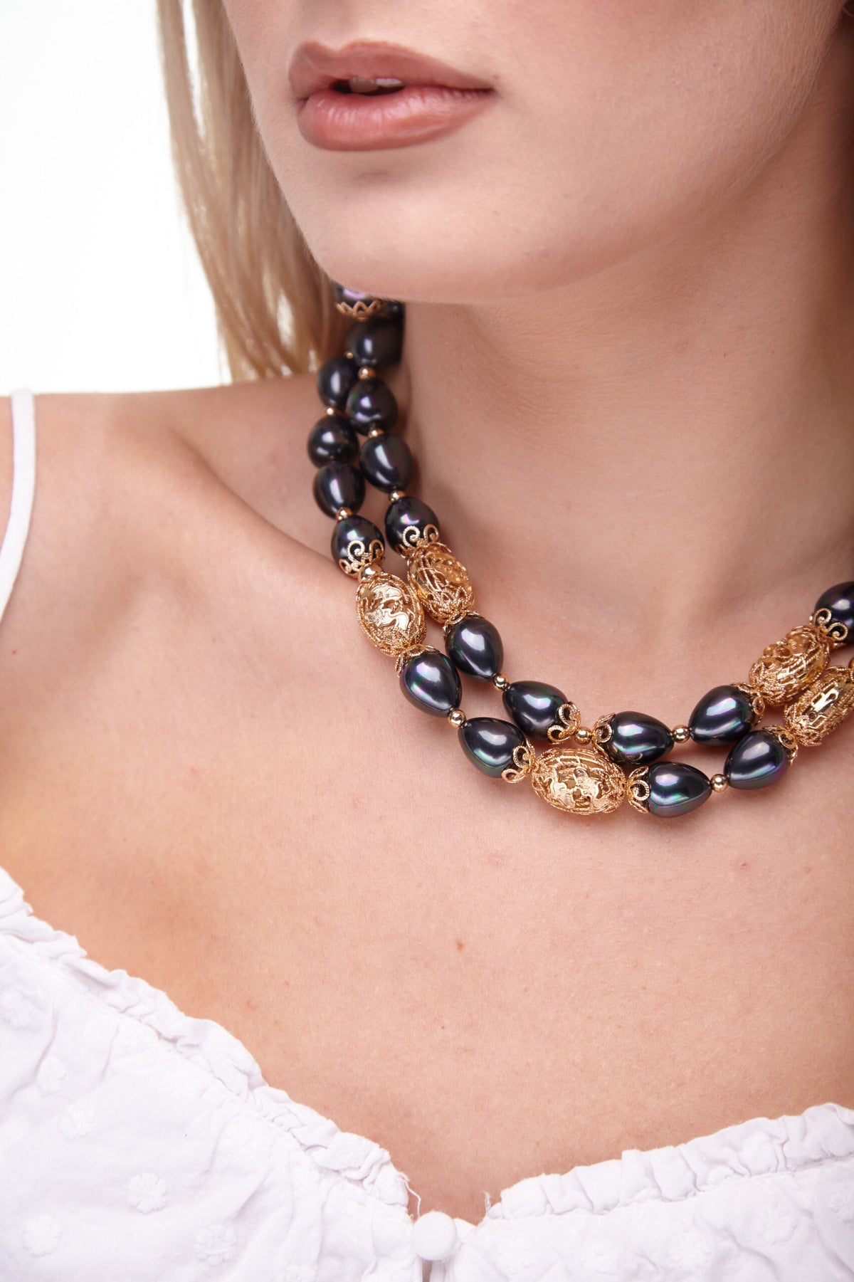 Black Akoya Pearl Necklace