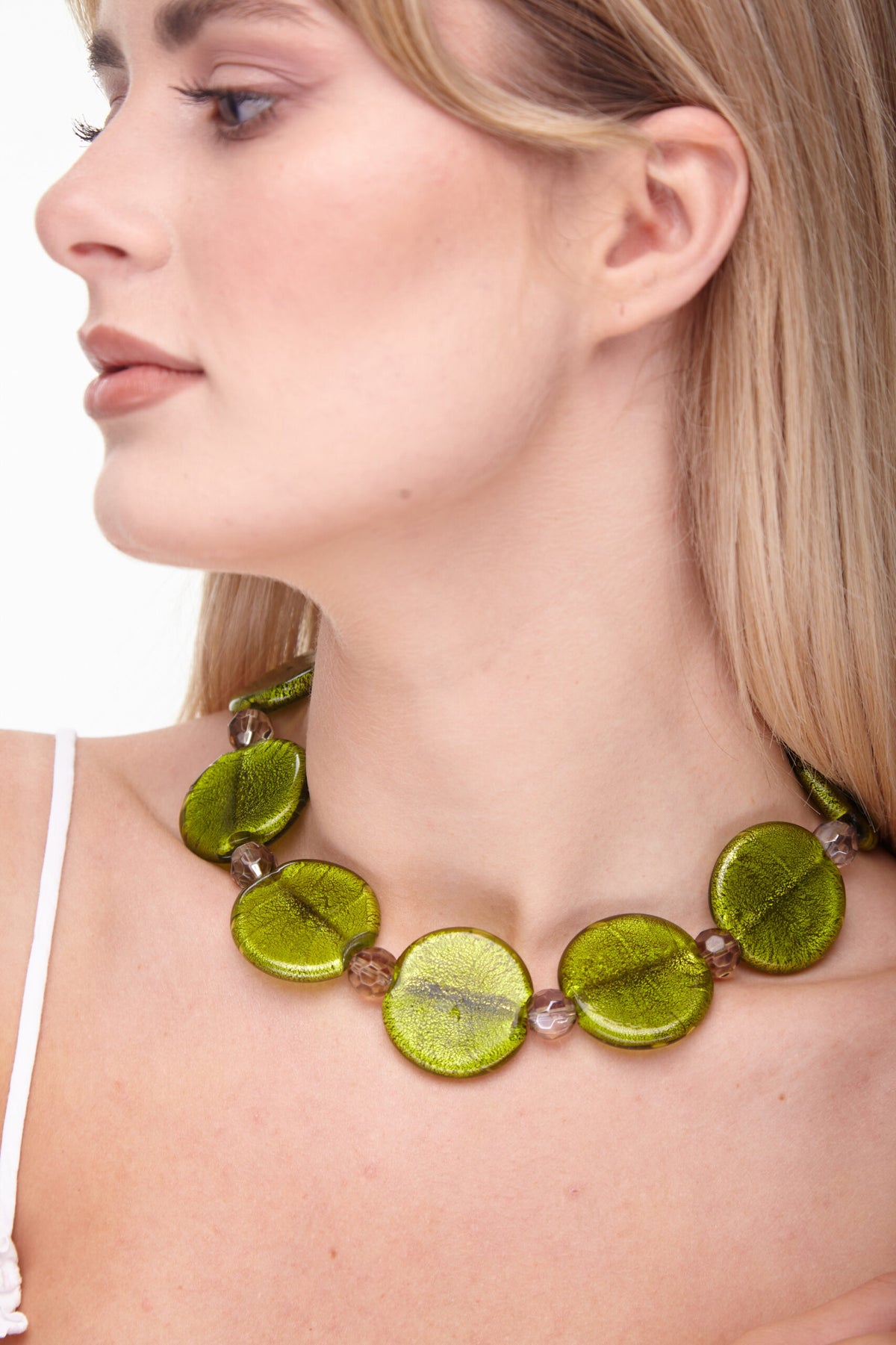 Elegant Crystal Glass Necklace