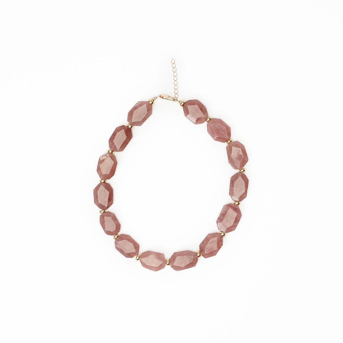 Natural Rose Quartz Necklace set