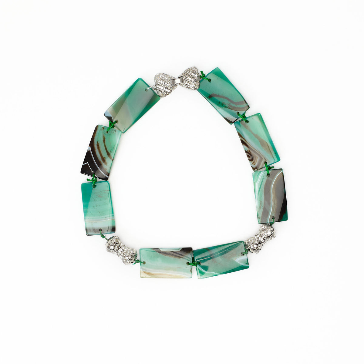 Green Semi Precious Agate Necklace