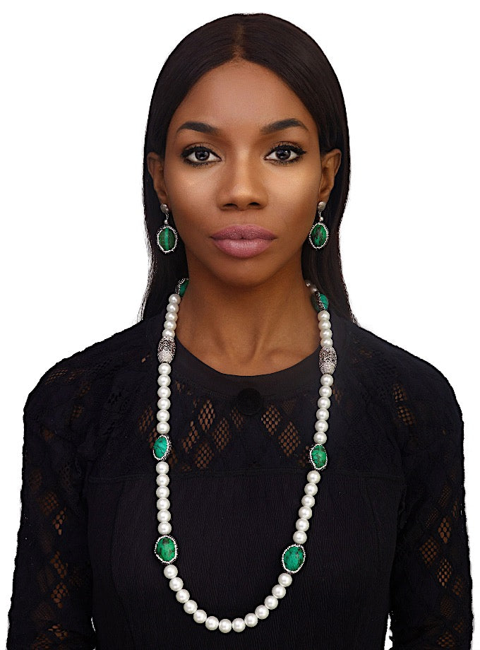White Pearl Necklace - As seen in Vogue March 2020 edition