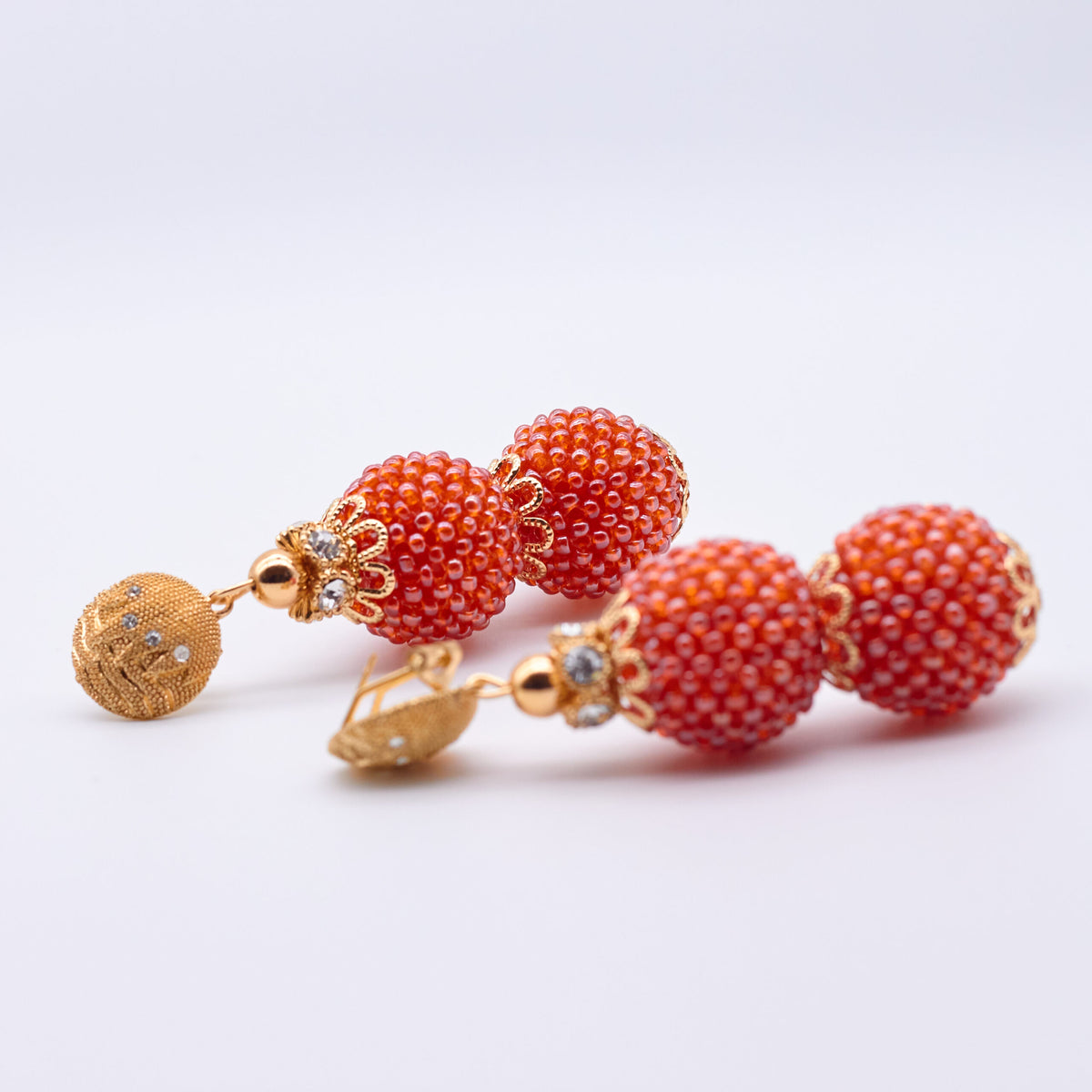 Mary Double Layer Sea Bead Earrings