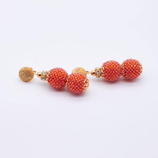 Mary Double Layer Sea Bead Earrings