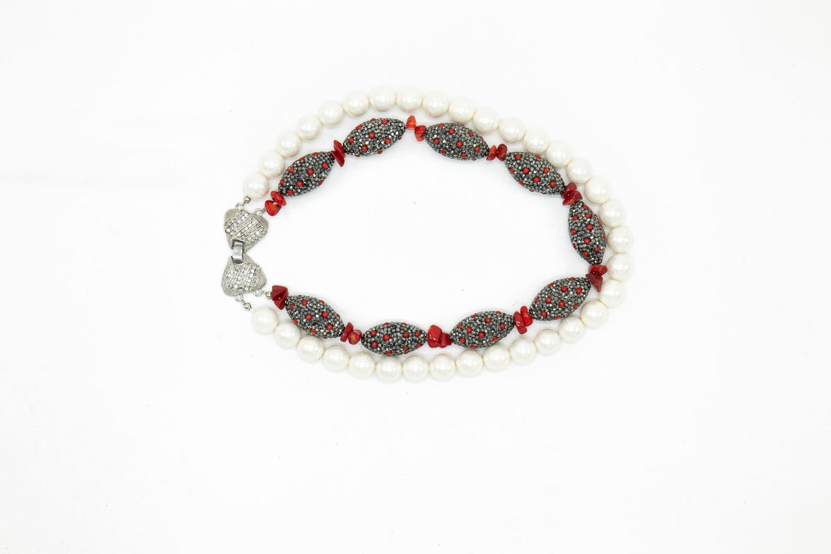 Coral Pearls Necklace