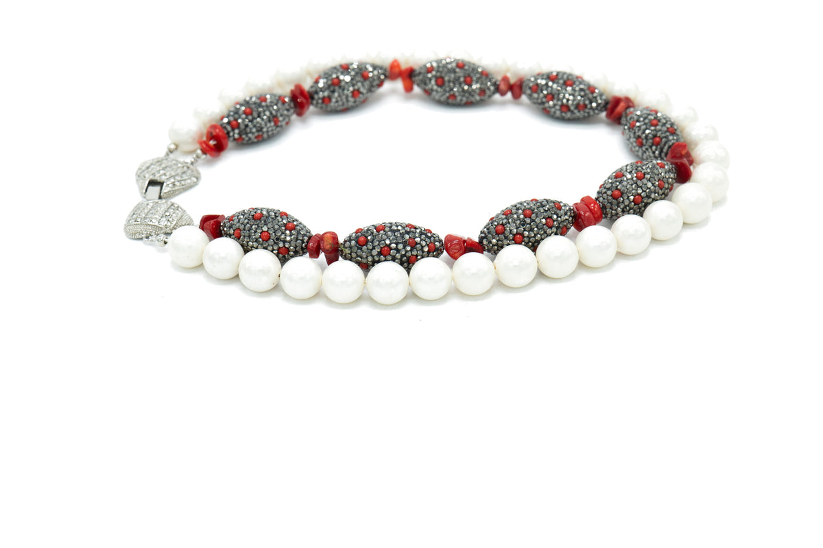 Coral Pearls Necklace