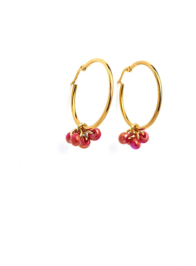 Becky Hoop Earrings  Set- Rainbow