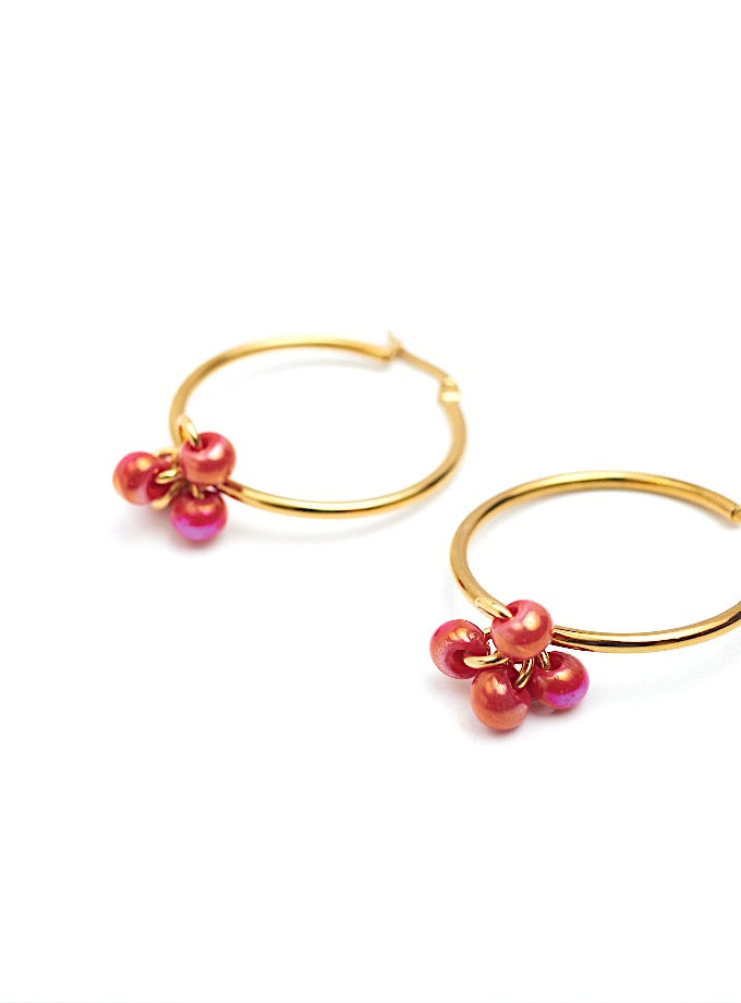 Becky Hoop Earrings  Set- Rainbow