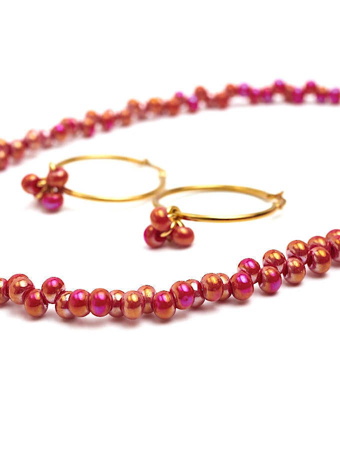 Becky Hoop Earrings  Set- Rainbow