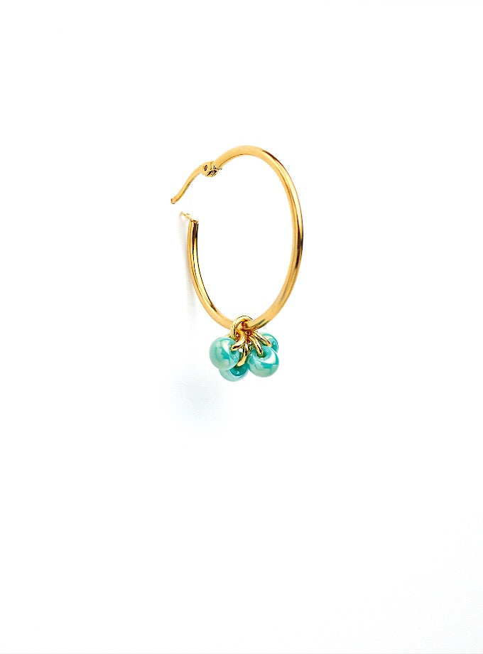 Becky Hoop Earrings  Set- Turquoise