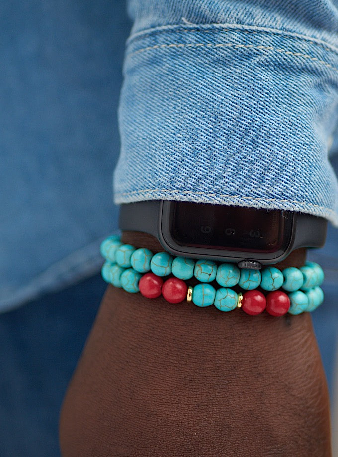 Oto Bracelets - Dark red
