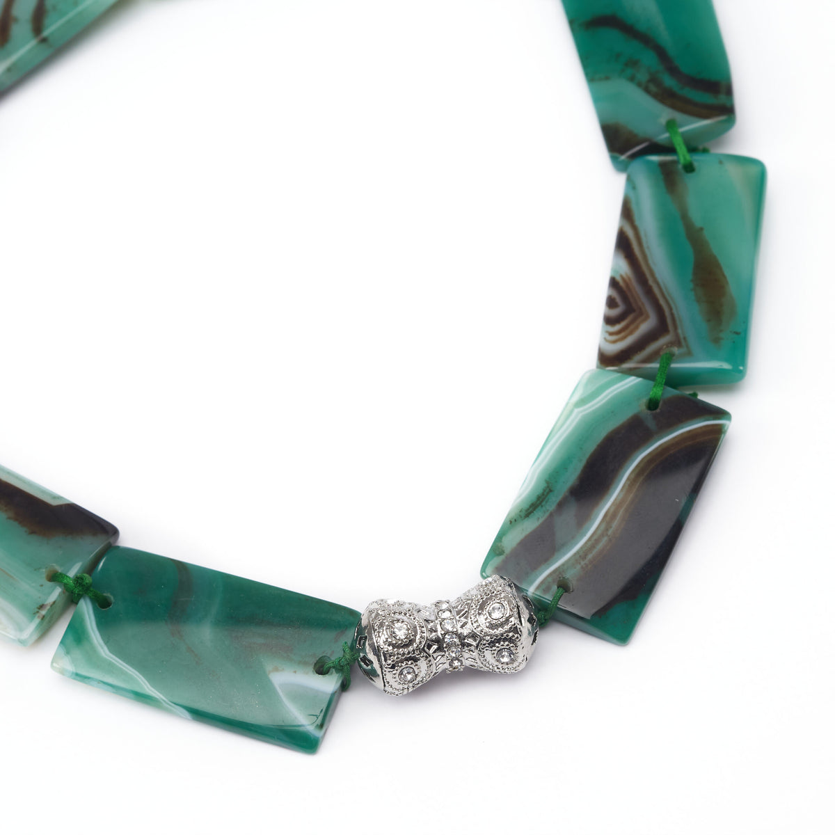 Green Semi Precious Agate Necklace