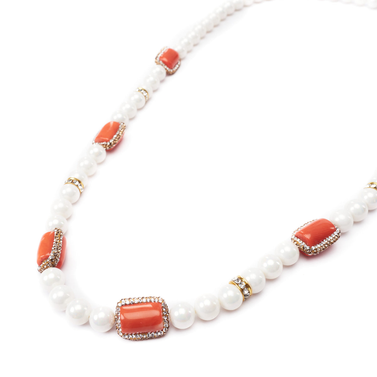 Fresh Water Coral Pearls Necklace