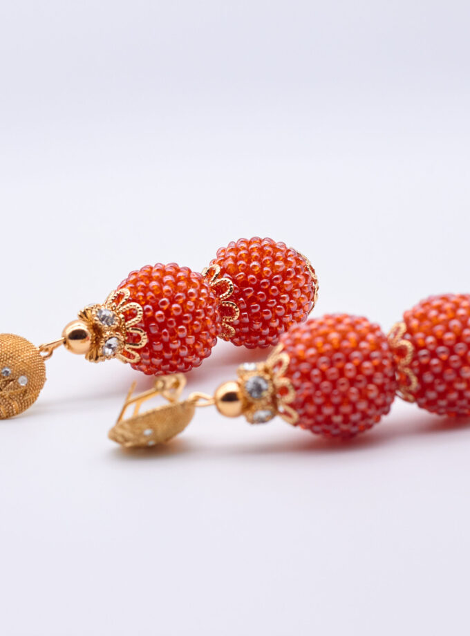 Mary Double Layer Sea Bead Earrings