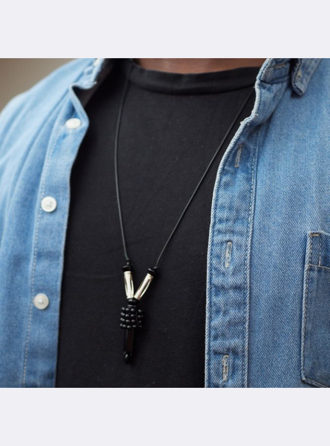 Oba Weavy Leather Necklace