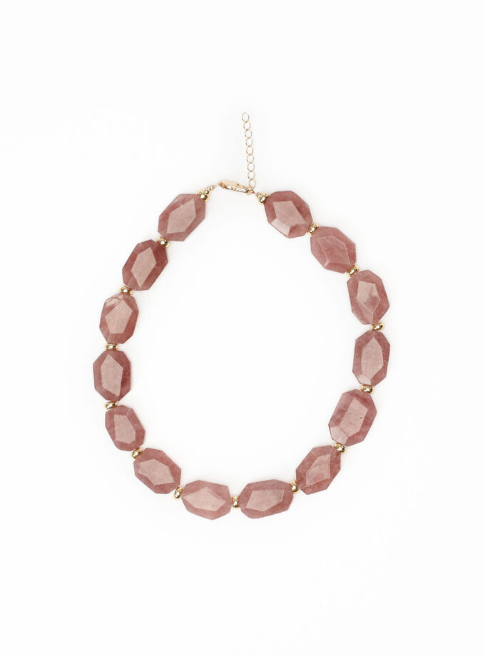 Natural Rose Quartz Necklace set