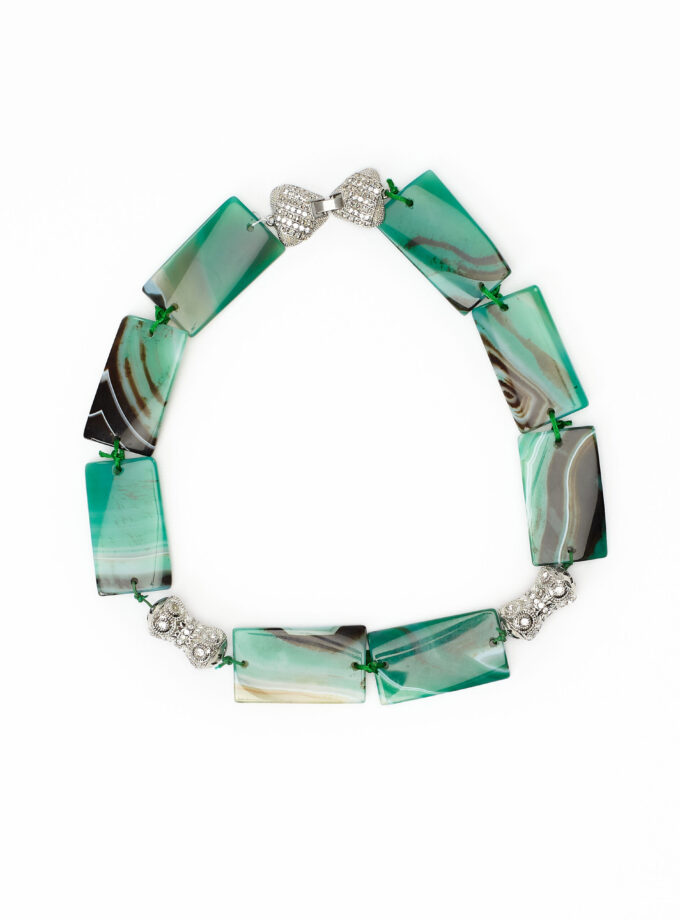 Green Semi Precious Agate Necklace