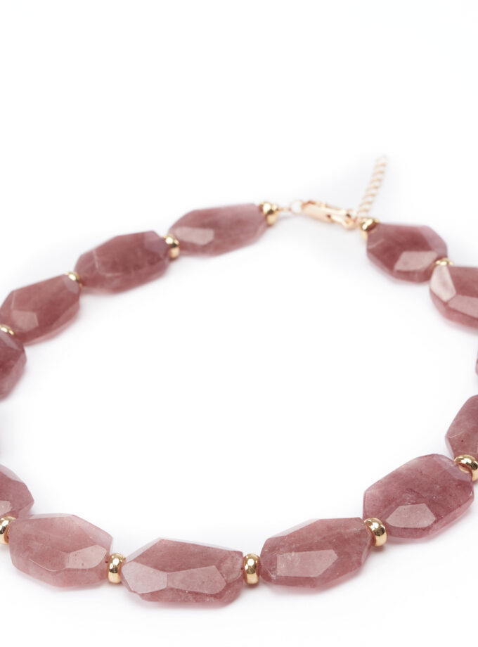 Natural Rose Quartz Necklace set