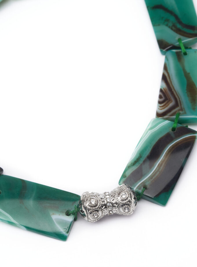 Green Semi Precious Agate Necklace