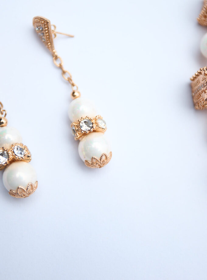 Pearl Gold Box Necklace Set